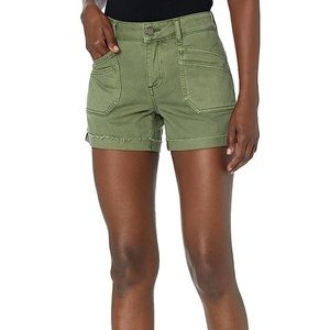 PAIGE Green Women's Jeans Shorts